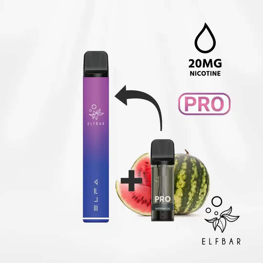 ELFBAR Starter Kit (20mg) | Aurora Purple (Inkl. 1 Pod Watermelon)